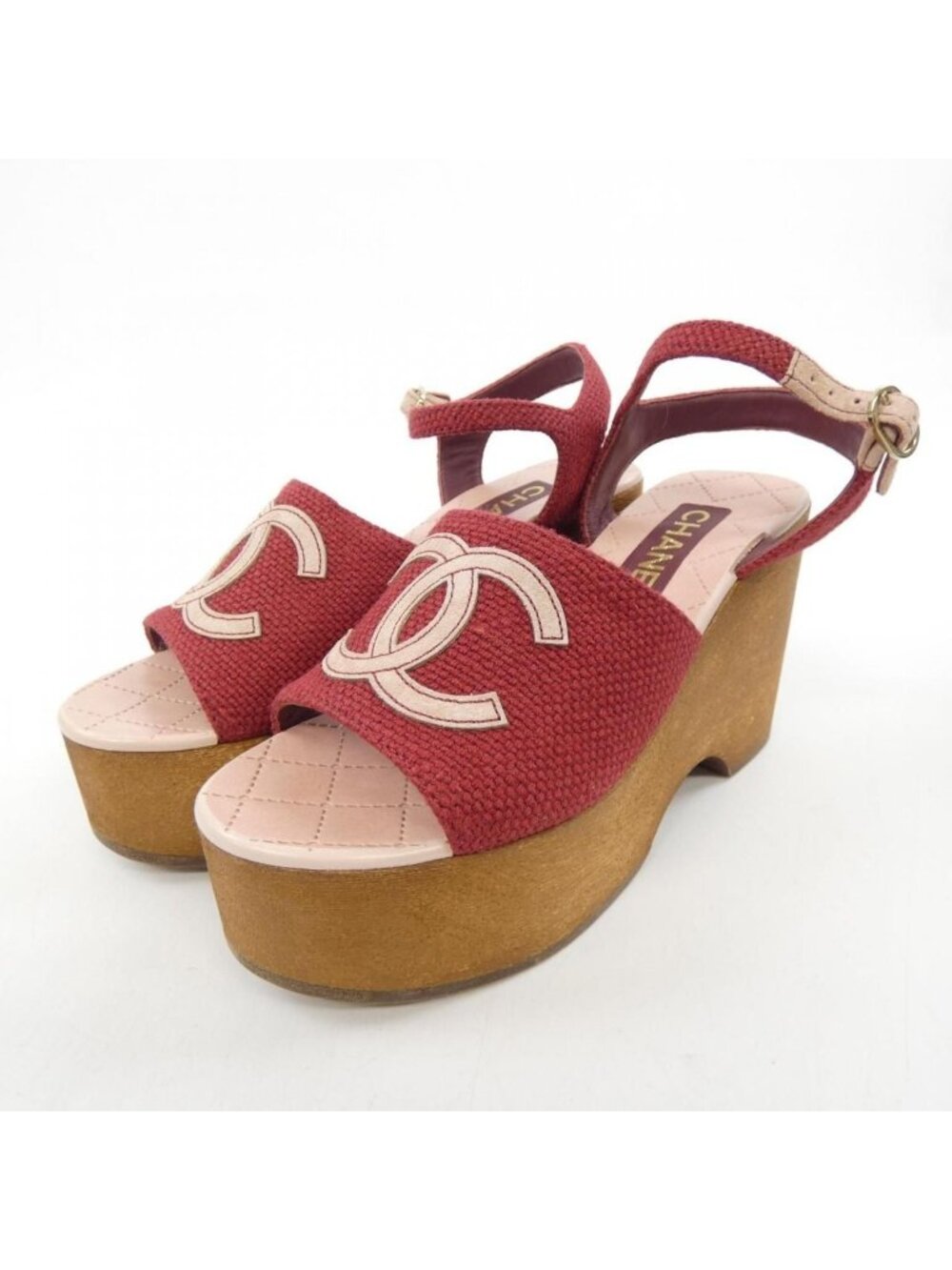 Chanel Sandals Red 37 - Picture 3 of 6